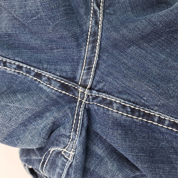 Grace in LA Bootcut Wing Bling Button Flap Back Pockets Size 27 - Picture 13 of 17